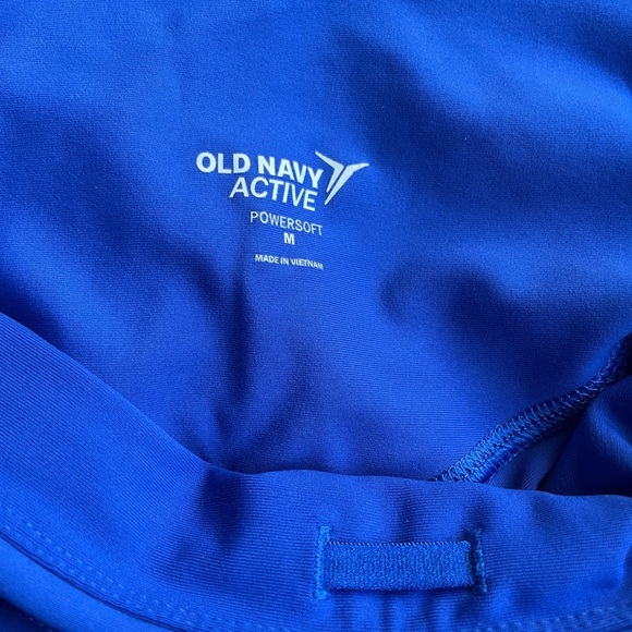 Old Navy Powersoft Leggings Blue Capri Leggings with Mesh Size Medium - Picture 3 of 6